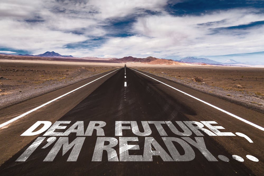 Dear Future, Im Ready... written on desert road